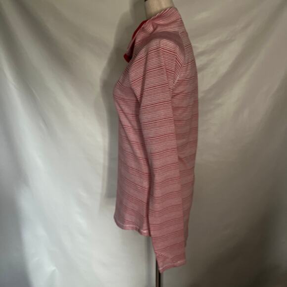 Under Armour Funnel Neck Womens Top Size XS Athleisure Stripe Pullover Cold Gear - Picture 5 of 13